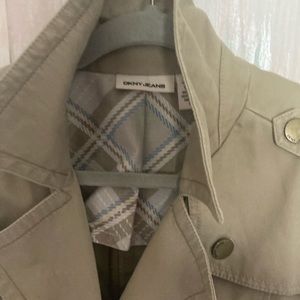 🍀FLASH SALE! DKNY Downtowner chic trench coat khaki NWT size XL